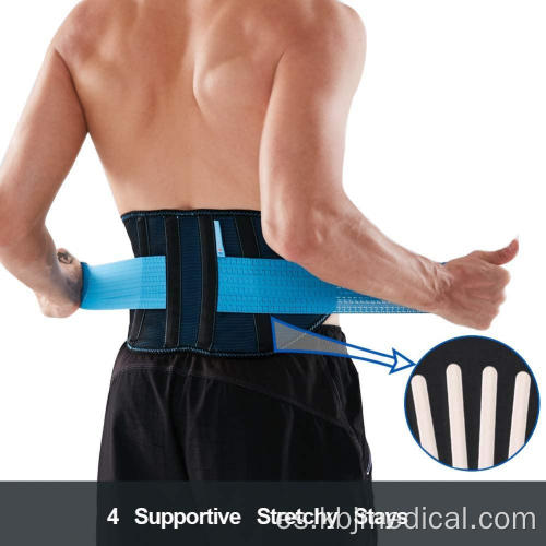 Soporte de espalda para alivio del dolor azul